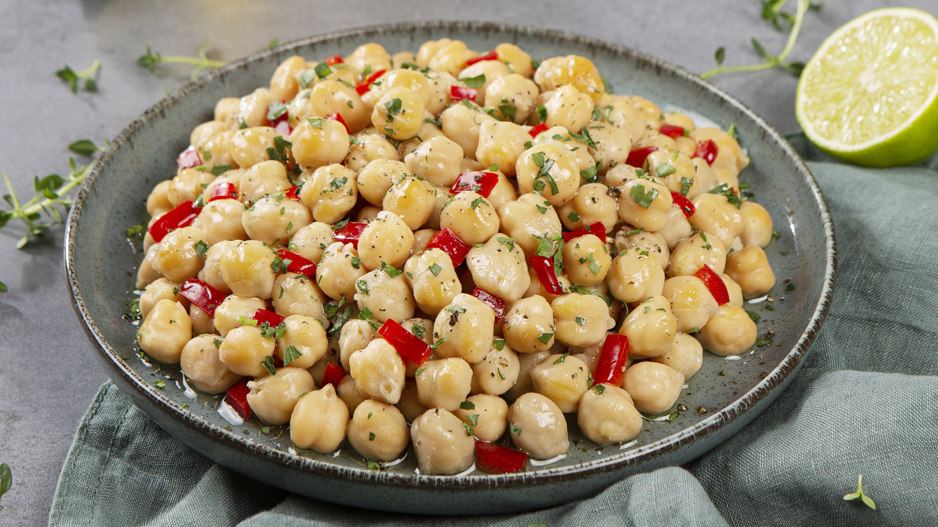 Chickpeas with cumin & lemon dressing Paliria